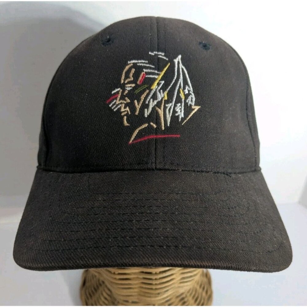 Vintage UND Fighting Sioux Hat New Era Cap Black Strapback One Size NCAA Hockey